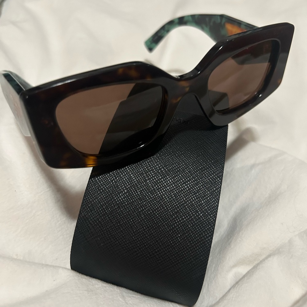 Prada Multicolor Rectangle Acetate Sunglasses - T… - image 5